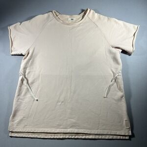 Mens Kith Cream Terry Short Sleeve Raglan Tee Drawstring Waist XL Streetwear